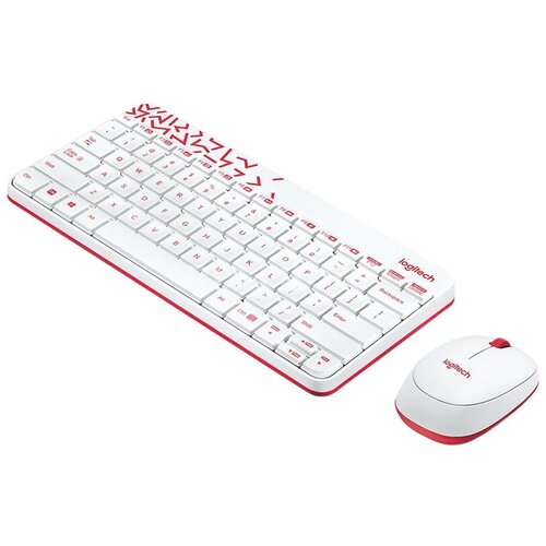 фото Набор logitech mk240 nano white-red usb