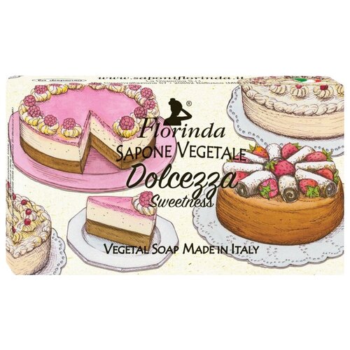 Florinda Мыло кусковое Сладкая жизнь Dolcezza парфюм, 100 г мыло твердое florinda сладкая жизнь 100 г