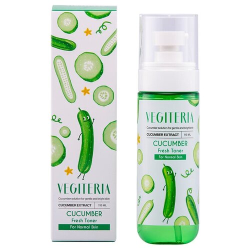 Vegiteria Тоник освежающий для нормальной и комбинированной кожи Cucumber Fresh Toner, 115 мл