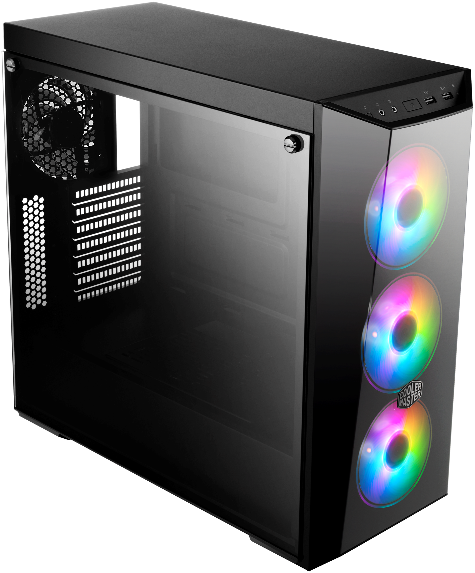 Корпус ATX Cooler Master MCW-L5S3-KGNN-05 черный, без БП, с окном, 2*USB 3.0, audio - фото №3
