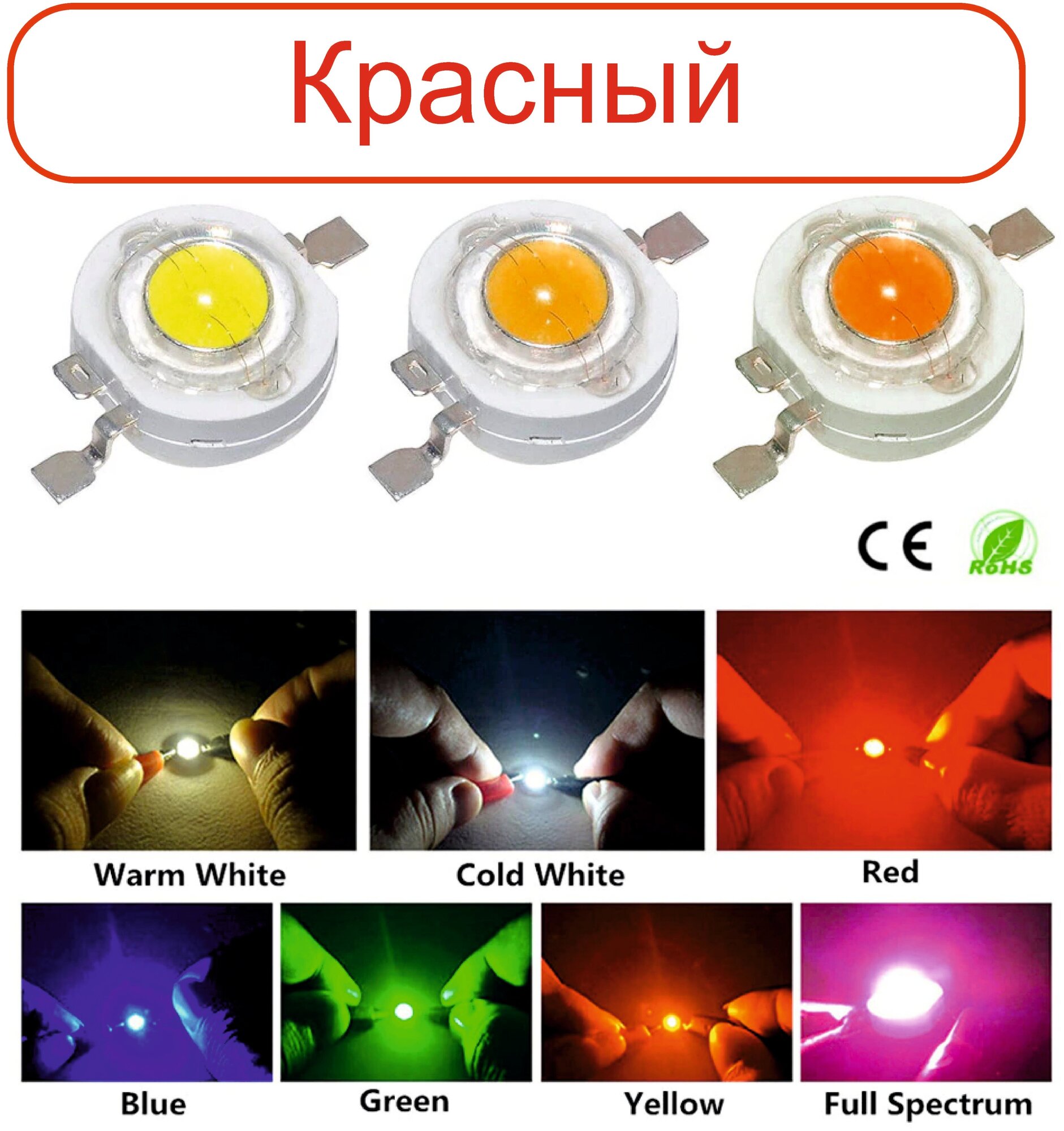 Мощный светодиод ARPL-3W-EPL42 Red (Arlight, Emitter)