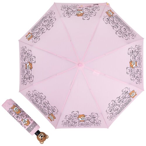 Зонт складной Moschino 8422-OCN Bear Crowd Pink