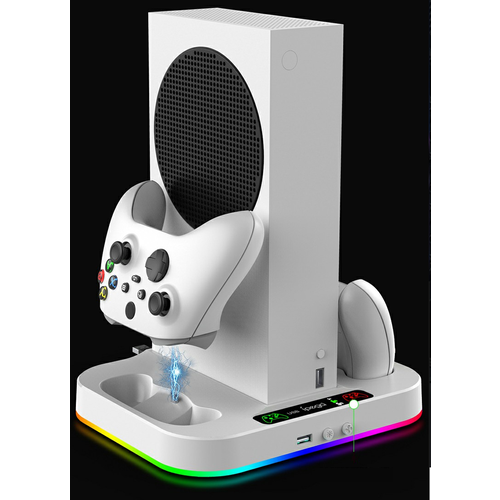 Многофункциональный стенд VOLFOX с зарядкой и RGB подсветкой для Xbox series S, XBS-210 вертикальный стенд для xbox series x syqp5 009