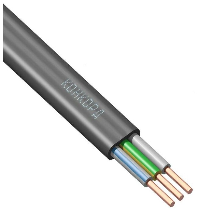 Конкорд Кабель ППГ-Пнг(А)-HF 3х4 (N PE) 0.66кВ (м) Конкорд 4460