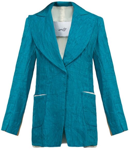 Пиджак Alessandra Marchi, средней длины, размер 42, голубой