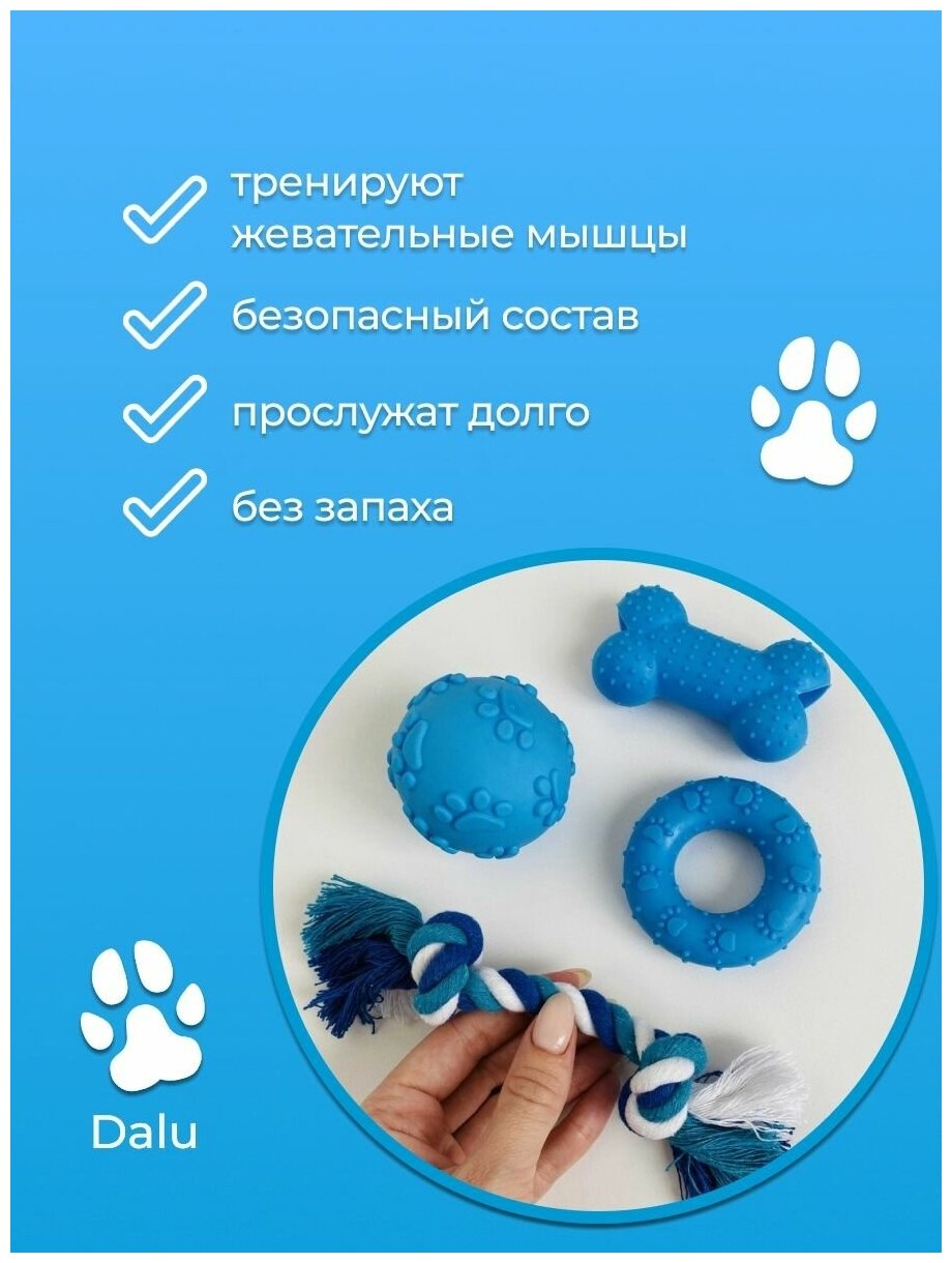 Резиновые игрушки для собак, набор 4в1 - фотография № 3