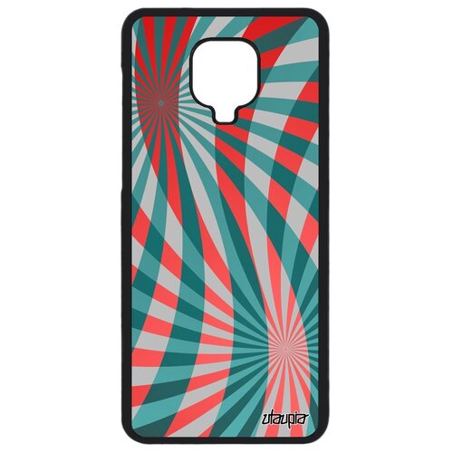 фото Чехол на телефон xiaomi redmi note 9 pro, "спирали" иллюзия фон utaupia