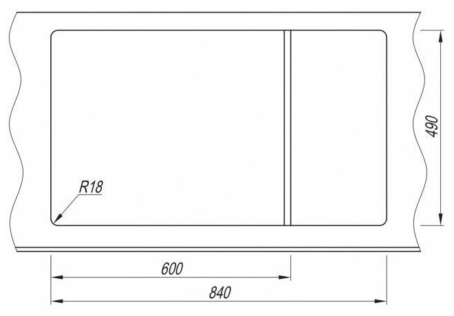 Мойка для кухни врезная каменная Dr. Gans ТЕХНО-860, цвет дюна, с крылом, прямоугольная, 860х510х217 мм - фотография № 5