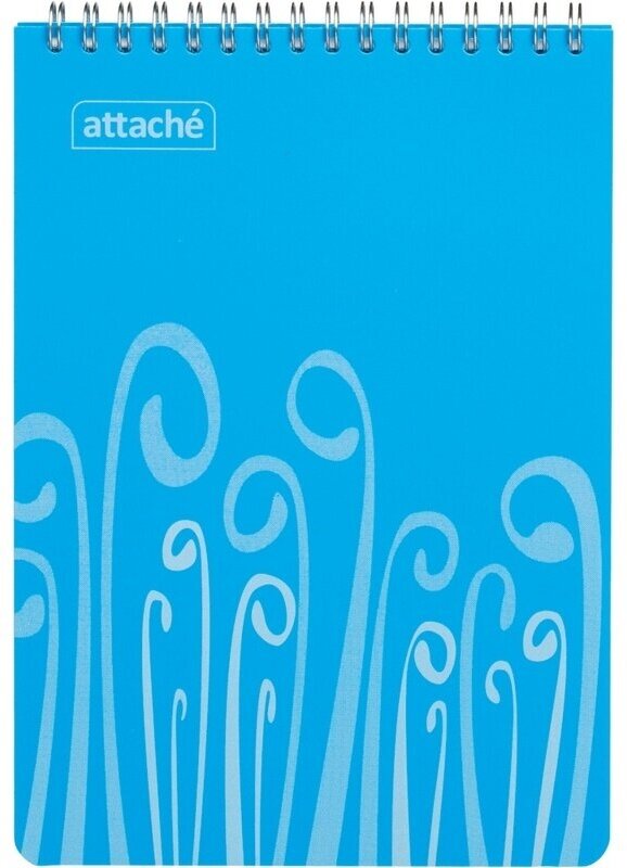 Блокнот Attache А5, пластиковая обложка, 80 листов, Fantasy, голубой (309368)