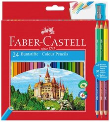 Faber-Castell Карандаши цветные, 24+6 цветов, с точилкой (110324)