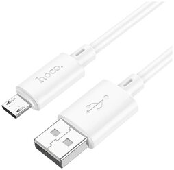 Кабель Hoco X88 Gratified USB - Micro USB, 1 м, белый