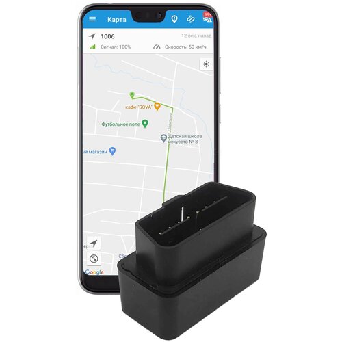 фото Gps трекер с подключением в разъём obd2 gps-glaz