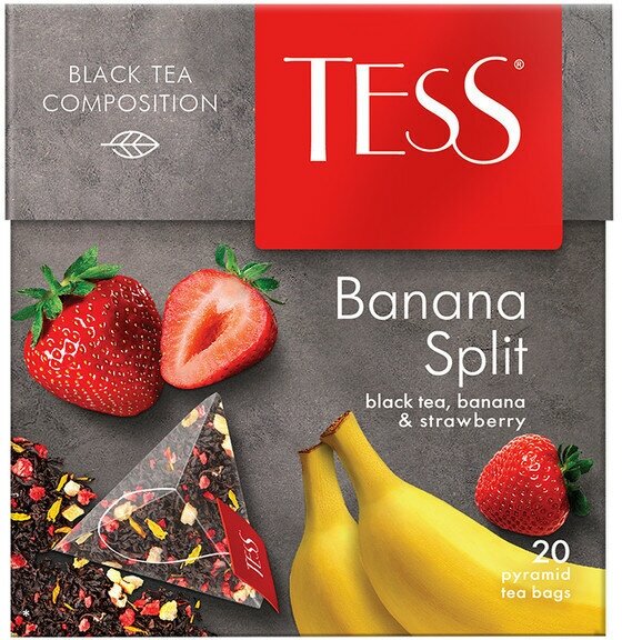 Чай Tess Banana Split Чай черный в пирамидках 20 шт