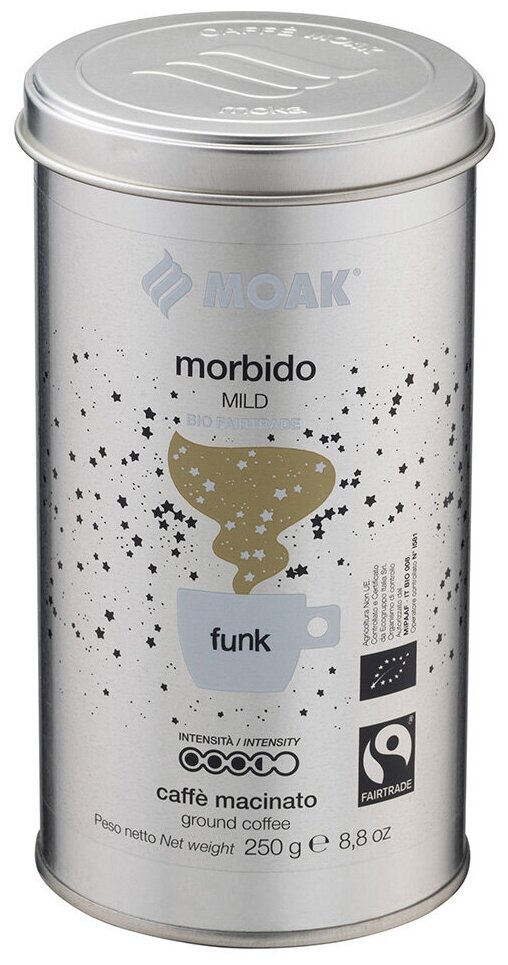 Кофе молотый Moak Morbido Funk, 250 гр. (ж. б.)