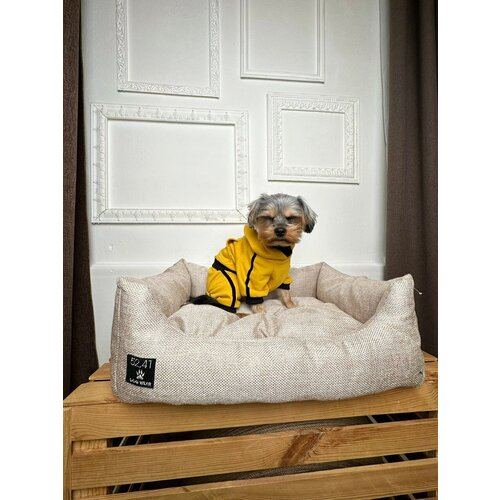 Лежанка для собаки SPLOOT со съемной подушкой, бежевая 50х40 см