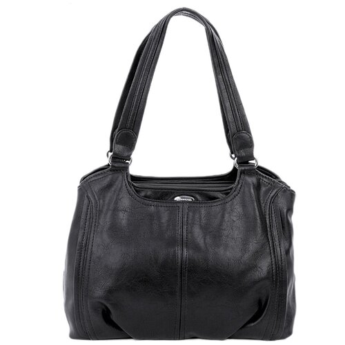 Сумка женская черная экокожа ручки на плечо