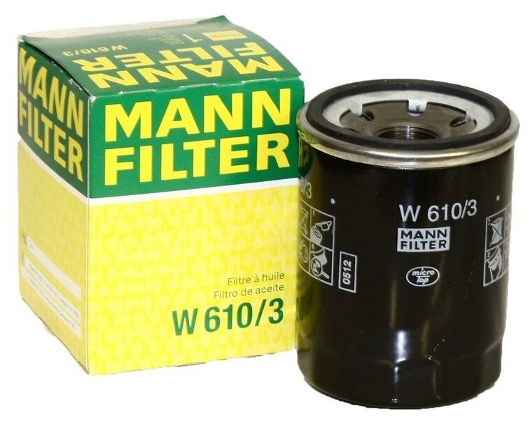 Фильтр Масляный Honda/Kia/Hyundai/Mitsubishi/Opel/Mazda MANN-FILTER арт. W6103