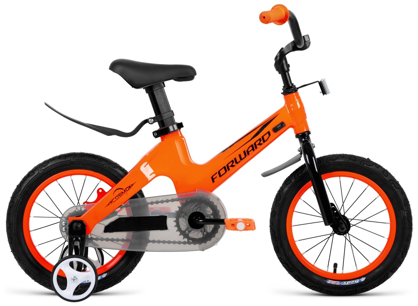 Велосипед FORWARD COSMO 12 (12" 1 ск.) 2020-2021, оранжевый, 1BKW1K7A1002