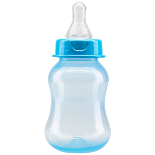 Бутылочка для кормления курносики 125мл, приталенная с силиконовой молочной соской, с 0 месяцев, Арт. 11132