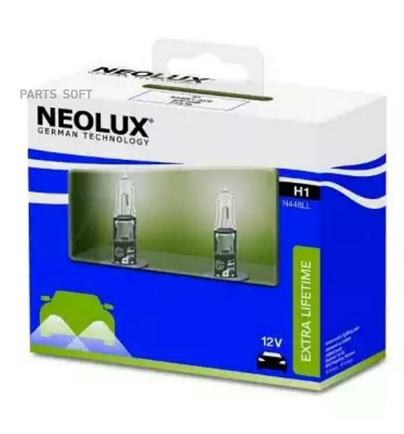 NEOLUX Лампа H1 12V- 55W (P14,5s) Long Life (коробка 2шт.)