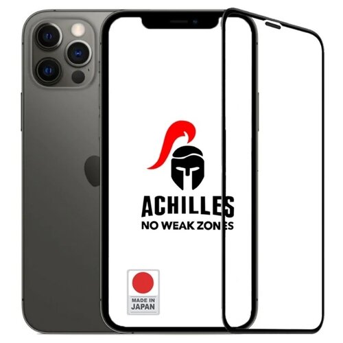 Полноэкранное защитное full screen стекло для iPhone 12 Pro Max Achilles 5D (Black)