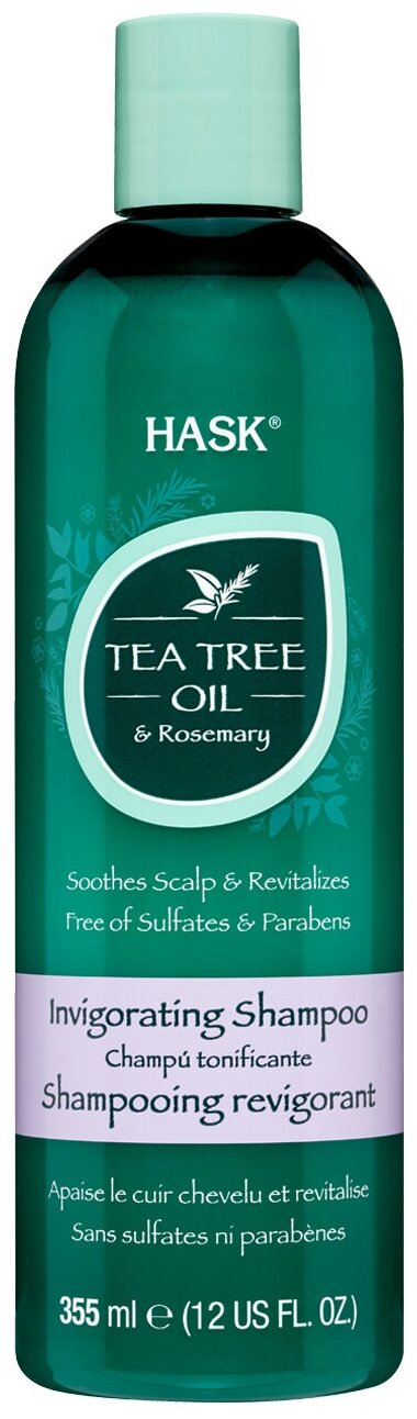 Hask шампунь Tea Tree Oil & Rosemary Invigorating, 355 мл