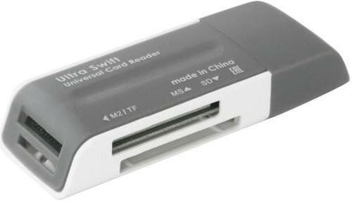 Картридер Defender Ultra Swift usb 2.0 TF-microSD, SD, MMC, MS, M2