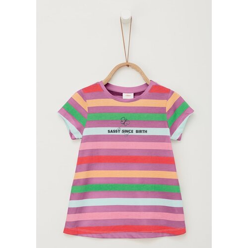Футболка s.Oliver,  для девочек, хлопок, размер 92/98, розовый, фиолетовый
