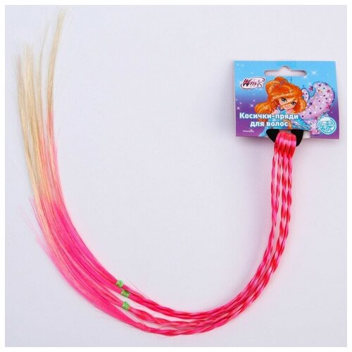 африканские косички на резинке цвет сиреневый Косички для волос на резинке, розовый, WINX