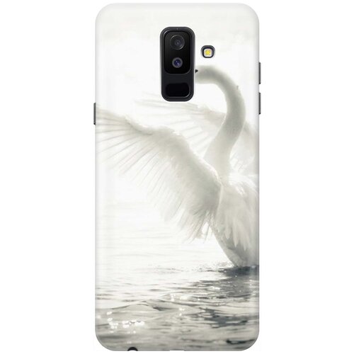 фото Gosso ультратонкий силиконовый чехол-накладка для samsung galaxy a6 plus (2018) с принтом "лебедь"