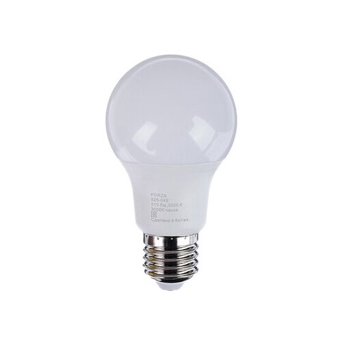 Лампа светодиодная FORZA 925-049, E27, A60, 6Вт, 3000 К