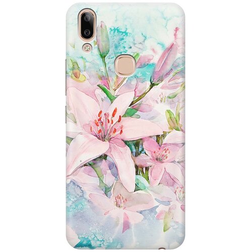 фото Re:paчехол - накладка artcolor для vivo y85 / v9 с принтом "нежные розовые цветы"