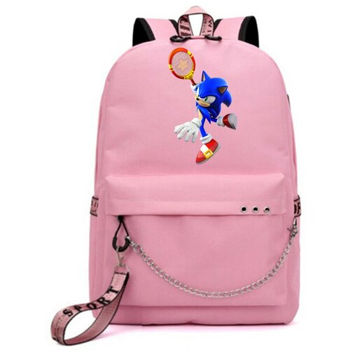 Рюкзак Большой теннис с цепью розовый №2
