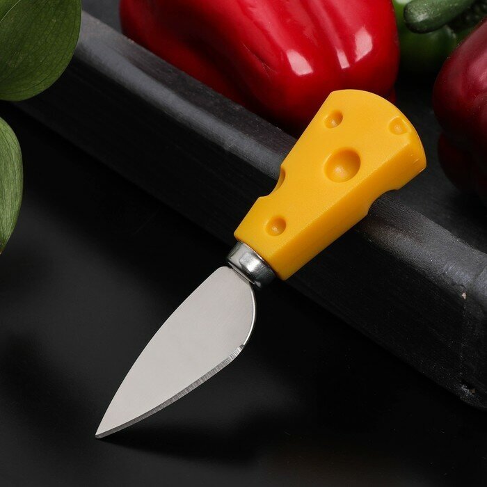 Нож для сыра Доляна Cheese, 19 см, желтый