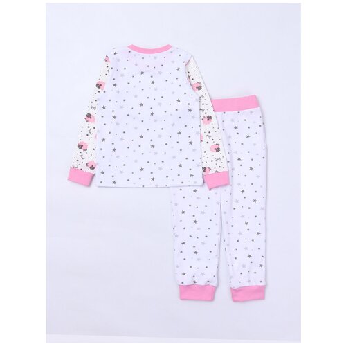 фото 30373 пижама: джемпер, брюки, котмаркот, размер 98, состав: хлопок 100%, цвет белый kotmarkot