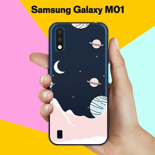 Силиконовый чехол на Samsung Galaxy M01 Розовые горы / для Самсунг Галакси М01 силиконовый чехол на samsung galaxy m01 розовые горы для самсунг галакси м01