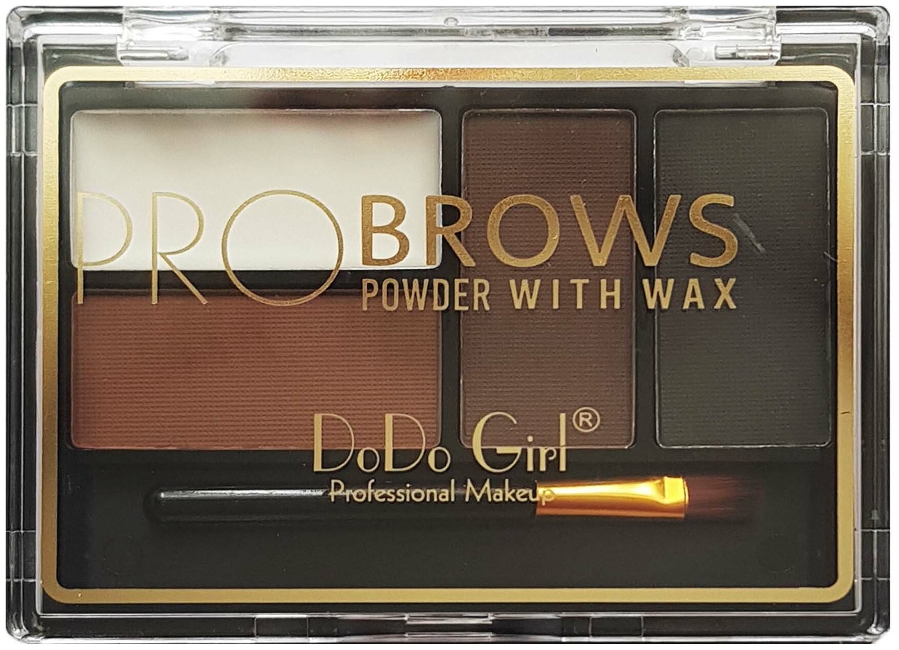 Палетка теней для бровей DoDo Girl Pro Brows Powder with Wax, 4 оттенка, набор 02