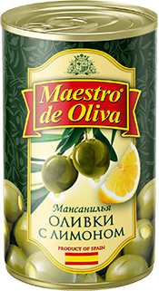 Оливки с лимоном Maestro De Oliva, 300г.