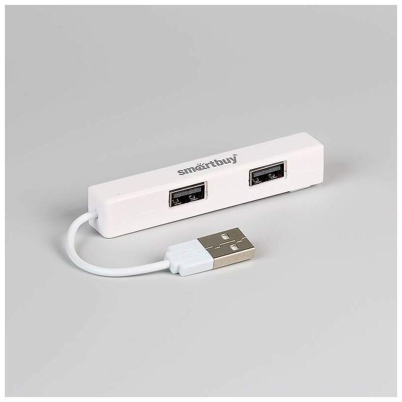 USB - Xaб Smartbuy 4 порта белый (SBHA-408-W) (1/5)