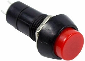Выключатель-кнопка Rexant OFF-(ON) красная, без фиксации (250В 1А (2с)) {36-3040}