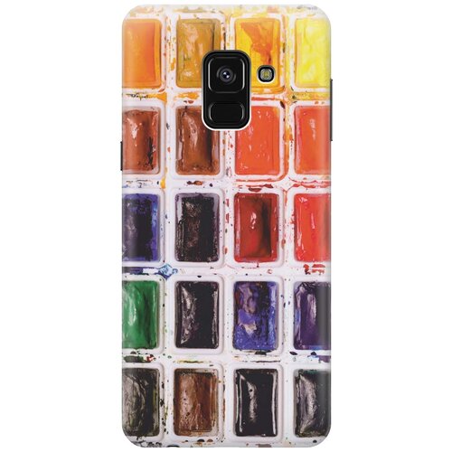 фото Gosso ультратонкий силиконовый чехол-накладка для samsung galaxy a8+ (2018) с принтом "палитра красок"