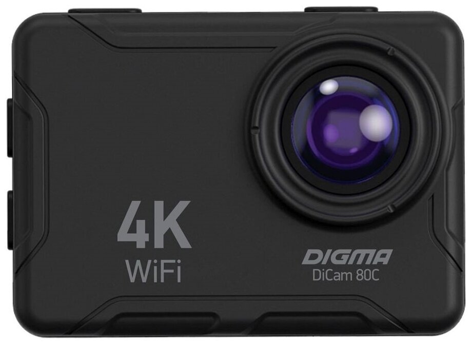 Экшн-камера Digma DiCam 80C 4K, WiFi, черный [dc80c] - фото №2