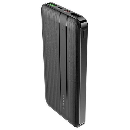 Внешний аккумулятор Borofone BJ9 10000 mAh, QC 3.0 (черный)/3A power bank borofone bj19 10000mah 20w usb 3 0 type c usb micro usb белый