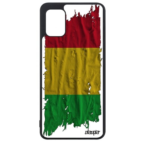 фото Чехол на мобильный galaxy a31, "флаг мали на ткани" страна государственный utaupia