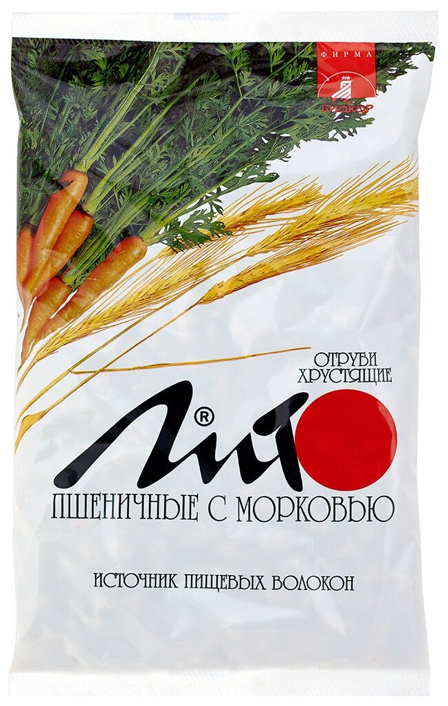 Отруби Лито пшеничные хрустящие с кальцием и морковью