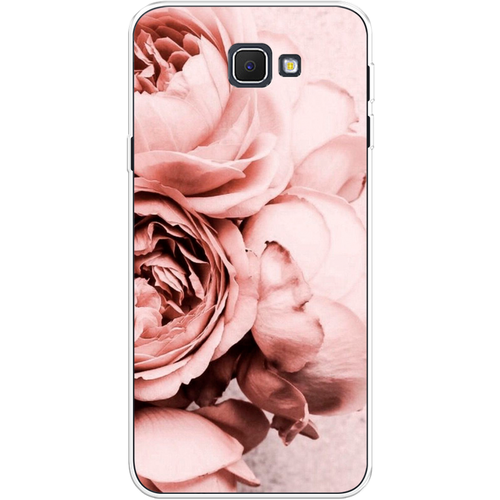 Силиконовый чехол на Samsung Galaxy J5 Prime 2016 / Самсунг Галакси Джей 5 Прайм 2016 Пыльно-розовые пионы
