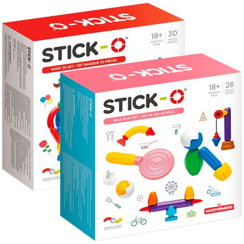 Конструктор STICK-O 902005+901003 Roleplay Set + Basic 30 Set, 56 дет.