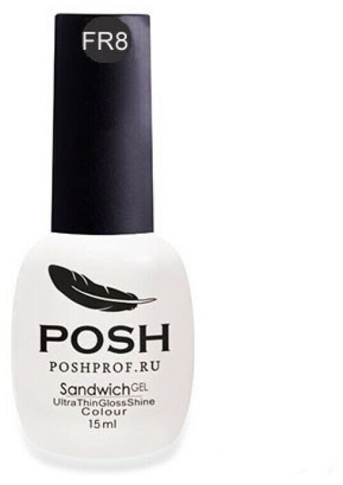 POSH Гель-лак Sandwich Gel French, 15 мл, FR8 Кристально-белый кончик