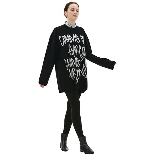 фото Comme des garcons шерстяной свитер с контрастным логотипом s