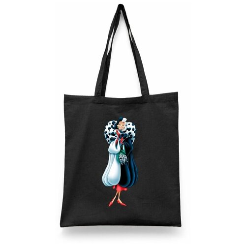 фото Сумка-шоппер унисекс каждому своё "круэлла/cruella/101 долматинец" белая